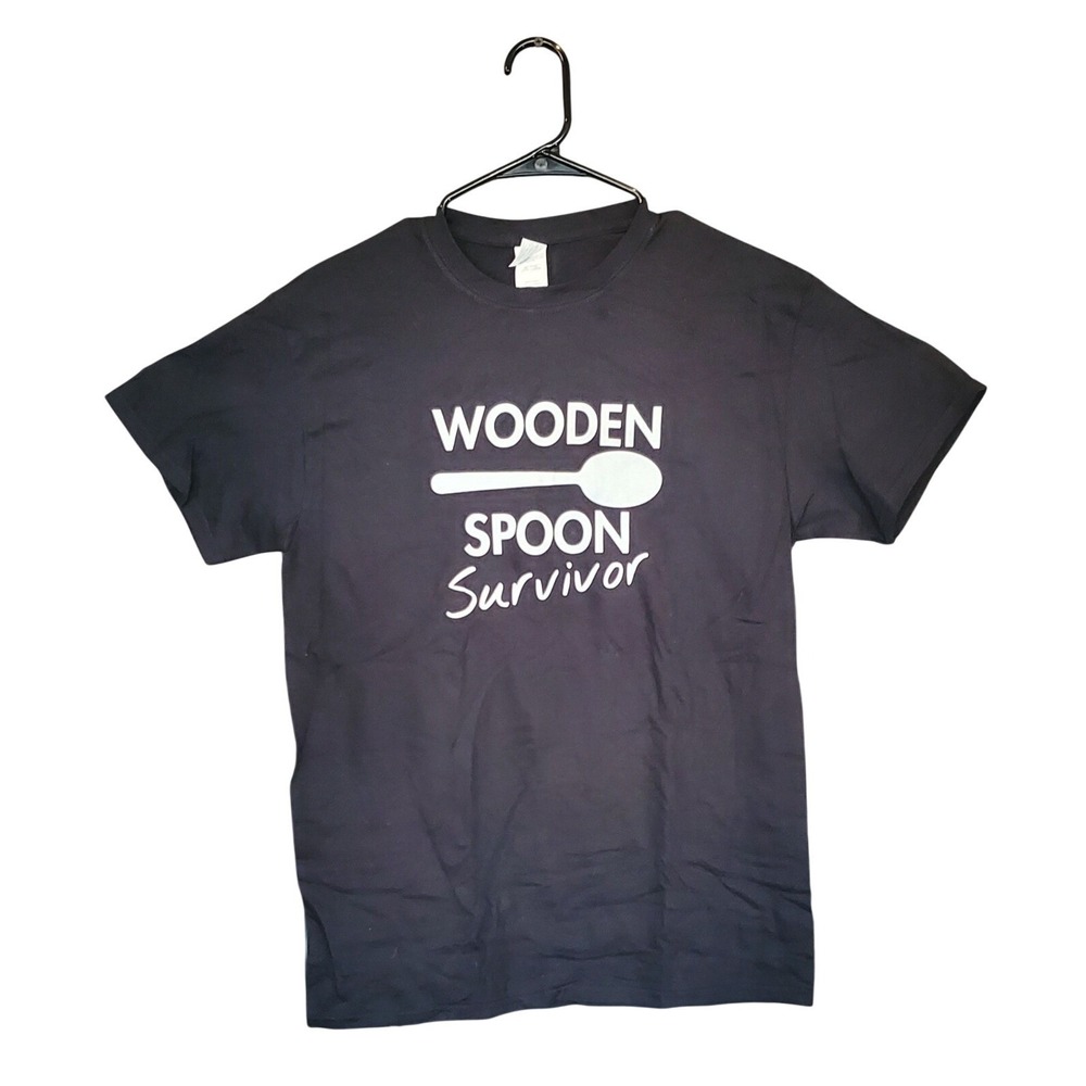 WOODEN‎ SPOON SURVIVOR T Shirt Large New MEN's Black
